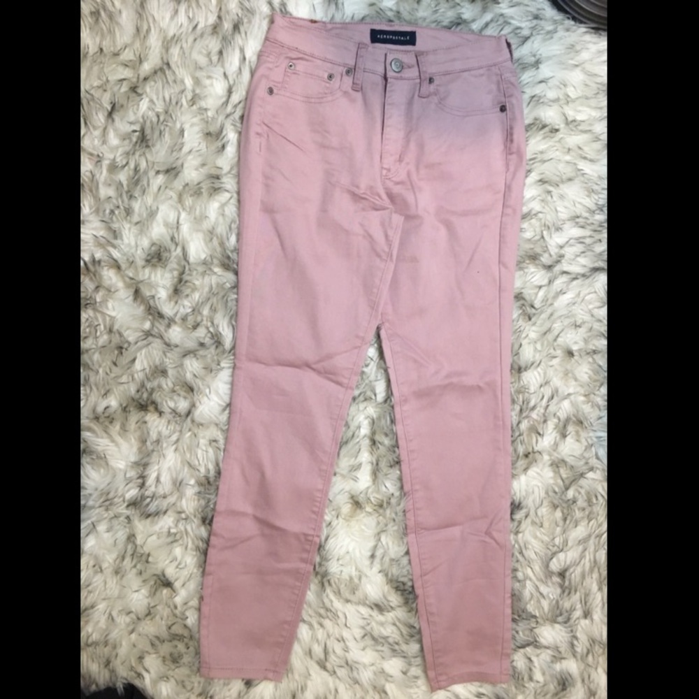 Blush pink jeggings